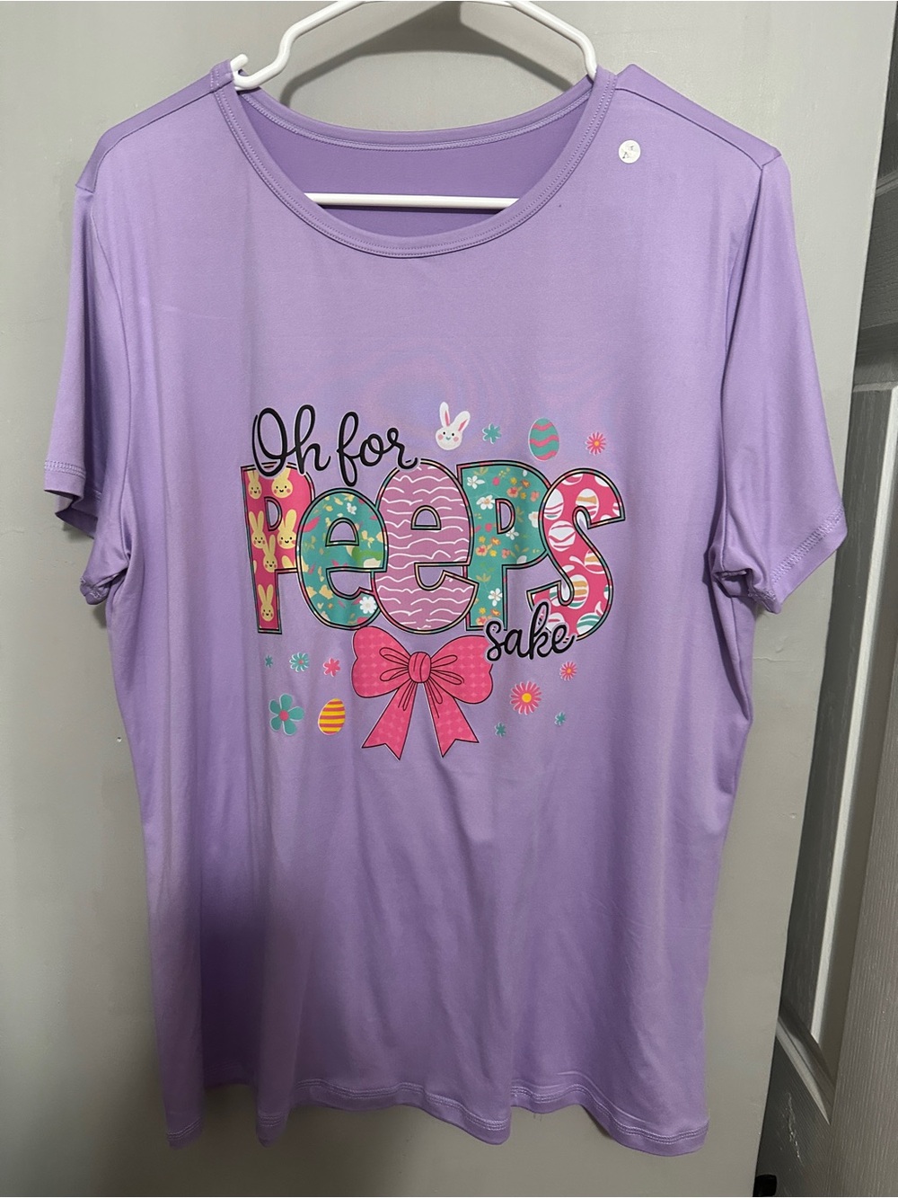 Women’s Lavender 'Oh for Peep's Sake' Graphic Tee XL
